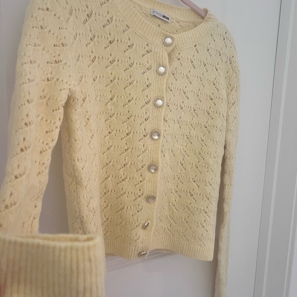 Fashion Nova Lemon Yellow  knit Cardigan - Picture 6 of 9